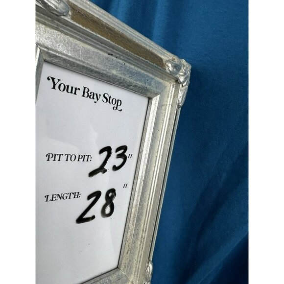 Soft Surroundings Top Blouse L Floral Tropical Colorful Artsy Cap Sleeve Waist - Picture 7 of 7